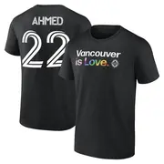 Men's Vancouver Whitecaps ＃22 Ali Ahmed White Black Name & Number City Pride T-Shirt