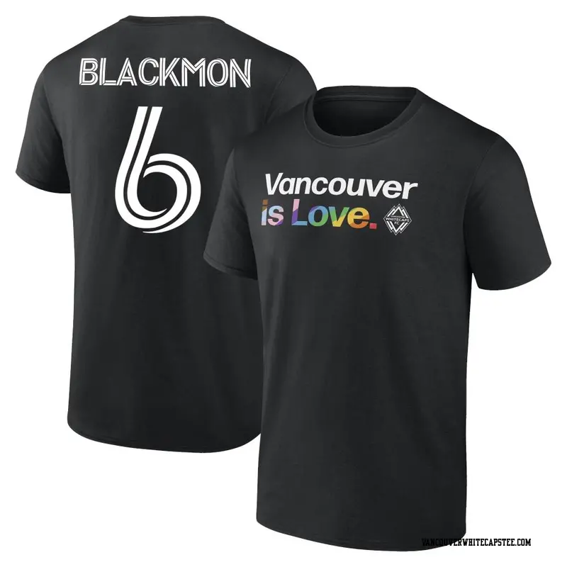 Men's Vancouver Whitecaps ＃6 Tristan Blackmon White Black Name & Number City Pride T-Shirt