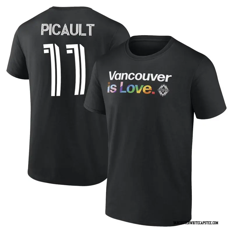 Youth Vancouver Whitecaps ＃11 Fafà Picault White Black Name & Number City Pride T-Shirt