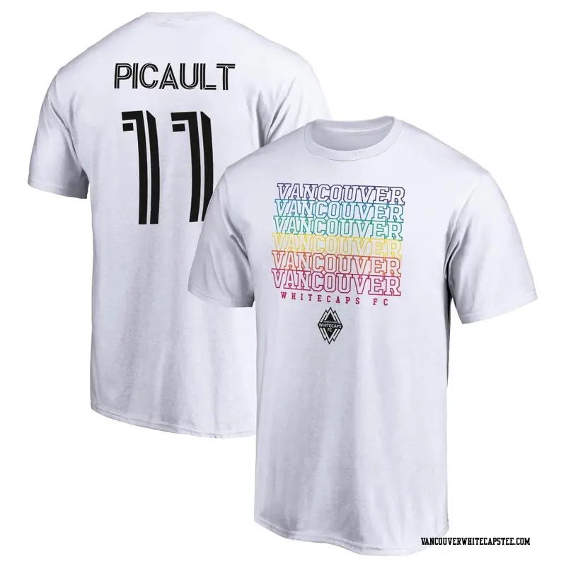 Youth Vancouver Whitecaps ＃11 Fafà Picault White Name & Number City Pride T-Shirt