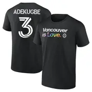 Youth Vancouver Whitecaps ＃3 Sam Adekugbe White Black Name & Number City Pride T-Shirt