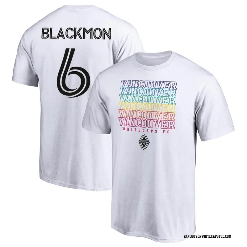 Youth Vancouver Whitecaps ＃6 Tristan Blackmon White Name & Number City Pride T-Shirt