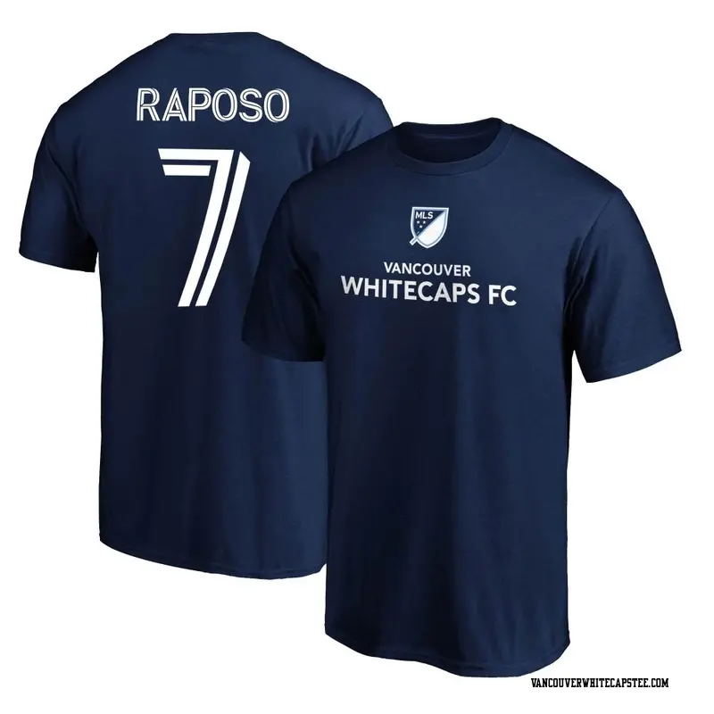 Youth Vancouver Whitecaps ＃7 Ryan Raposo White Navy Name & Number T-Shirt